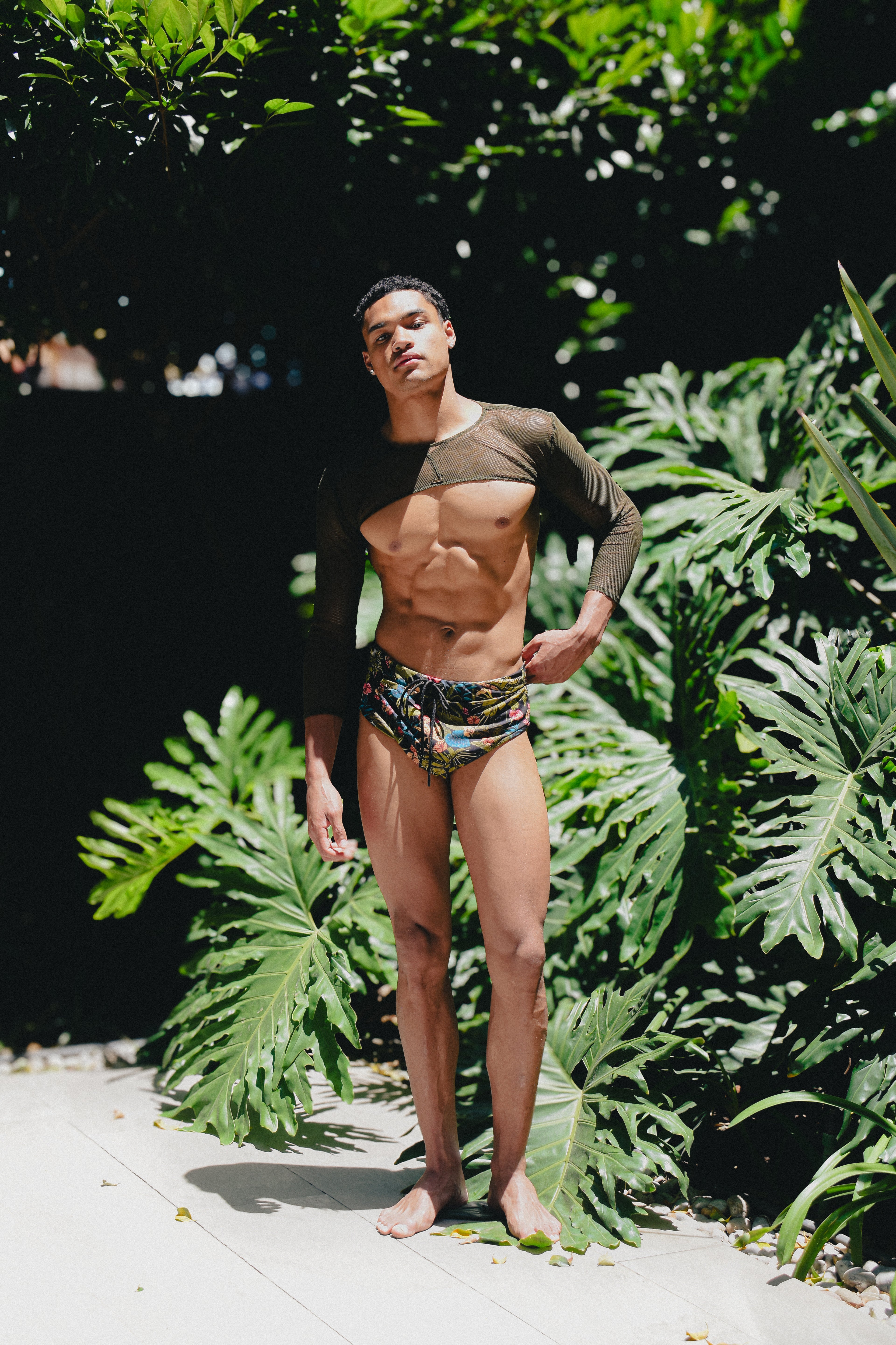 "En Merida" 1960's High Waisted Swim Trunk
